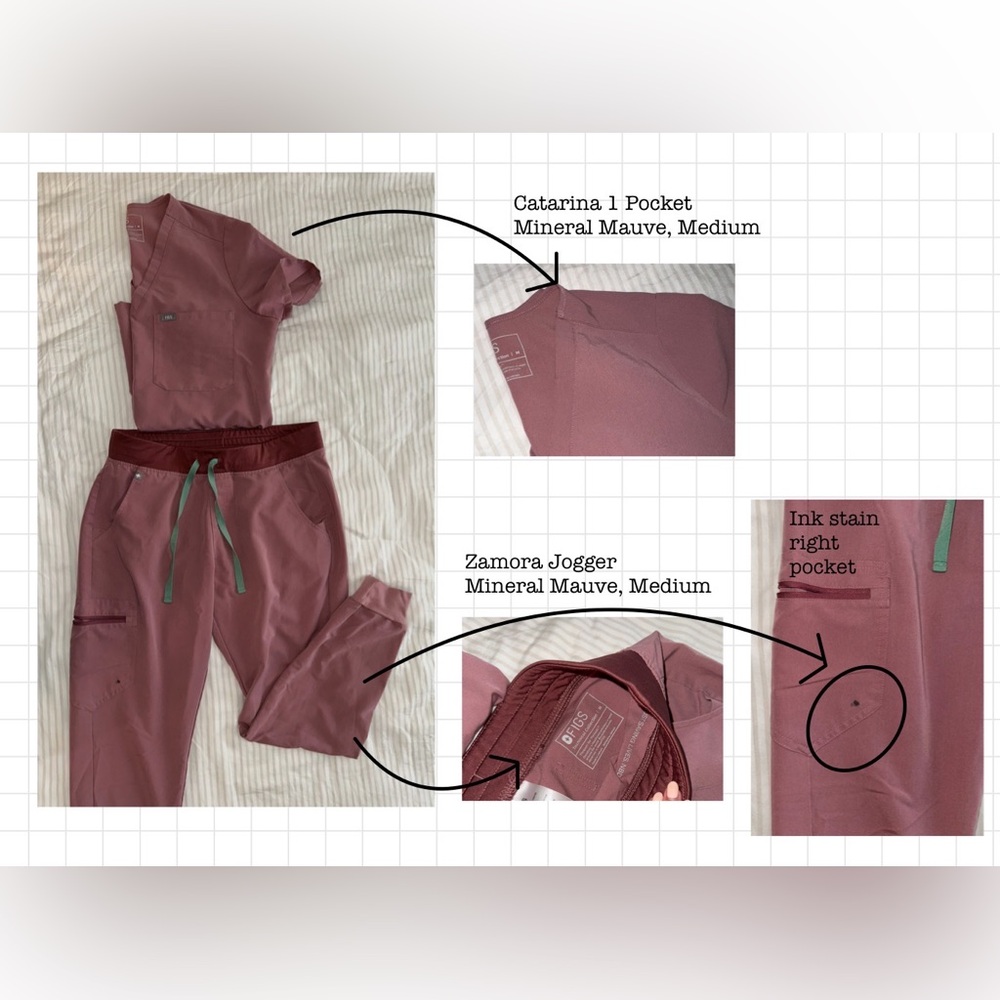 Zamora Jogger Mineral Mauve FIGS pants